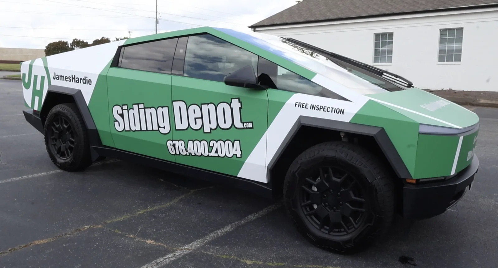 Siding Depot's James Hardie–wrapped Tesla Cybertruck