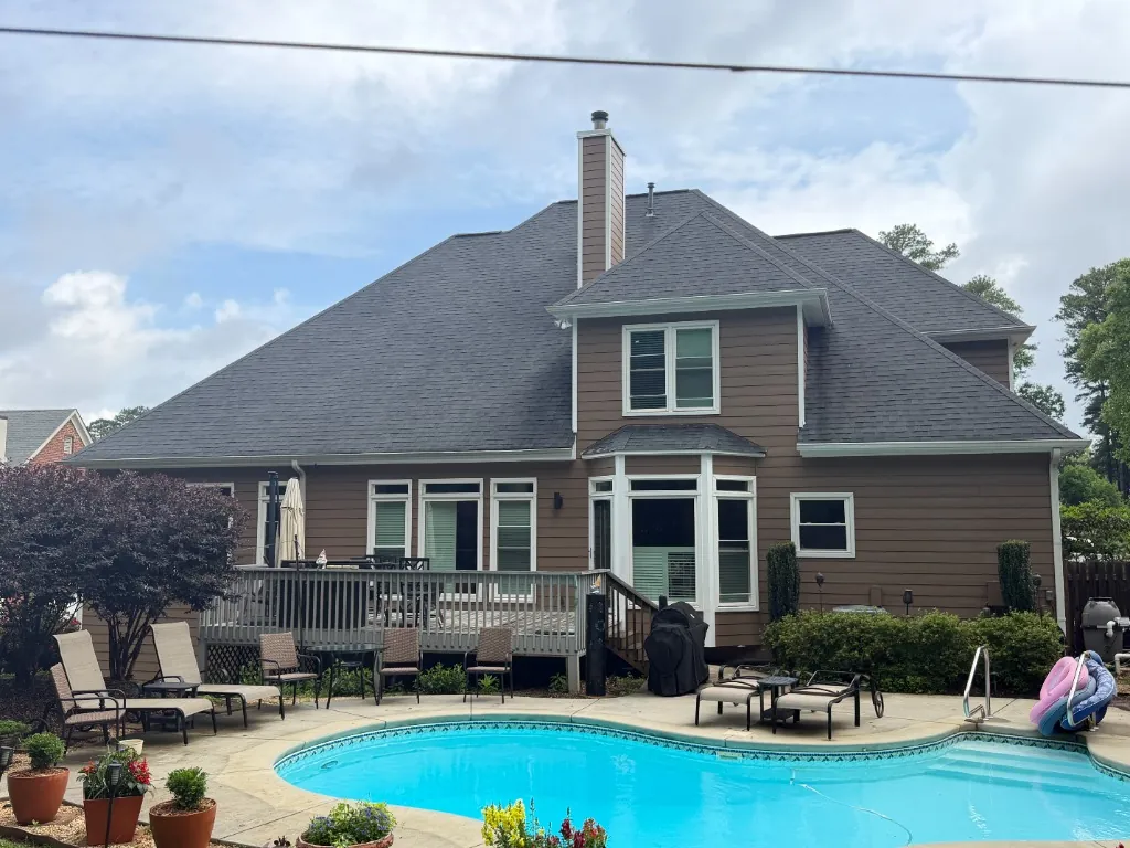 James Hardie siding installed on a beautiful North Atlanta home
